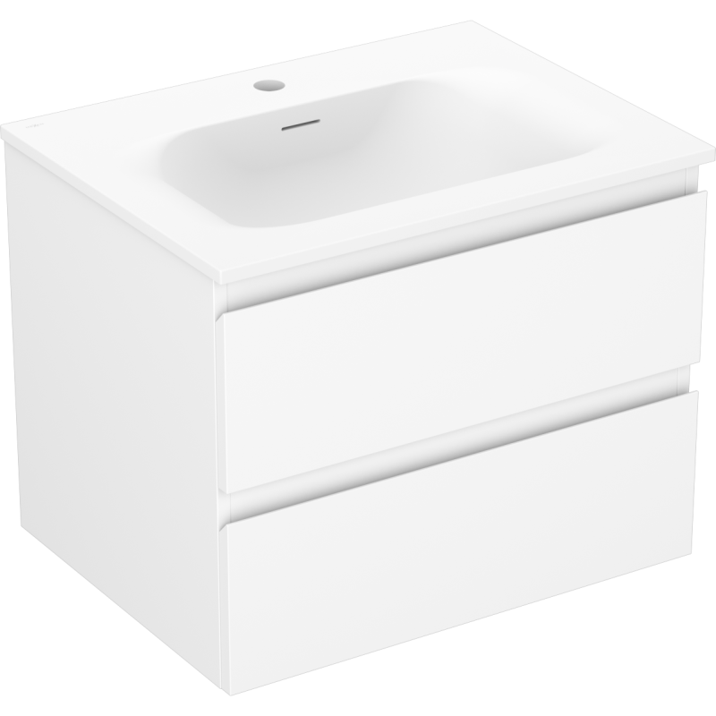 Mexen Orio meuble de salle de bain 60 cm avec lavabo Vela, 2 tiroirs, blanc mat - 91A10-06047-2-BFF01-W23M01