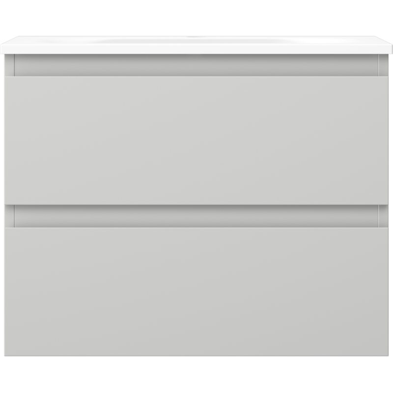 Mexen Orio armário de casa de banho 60 cm com lavatório Vela, 2 gavetas, cinza mate/branco mate - 91A10-06047-2-BFF62-W23M01