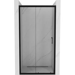 Mexen Apia drzwi prysznicowe rozsuwane 115 cm, transparent, czarne - 845-115-000-70-00