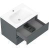 Mexen Orio mobile da bagno 60 cm con lavabo Vela, 2 cassetti, grafite opaco/bianco opaco - 91A10-06047-2-BFF66-W23M01