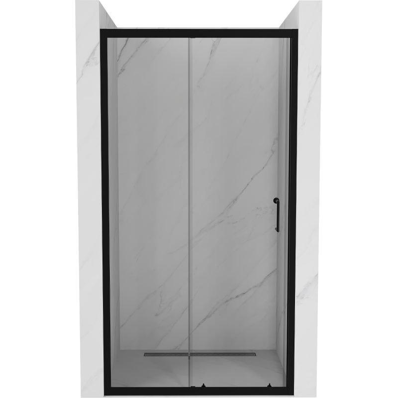 Mexen Apia drzwi prysznicowe rozsuwane 120 cm, transparent, czarne - 845-120-000-70-00