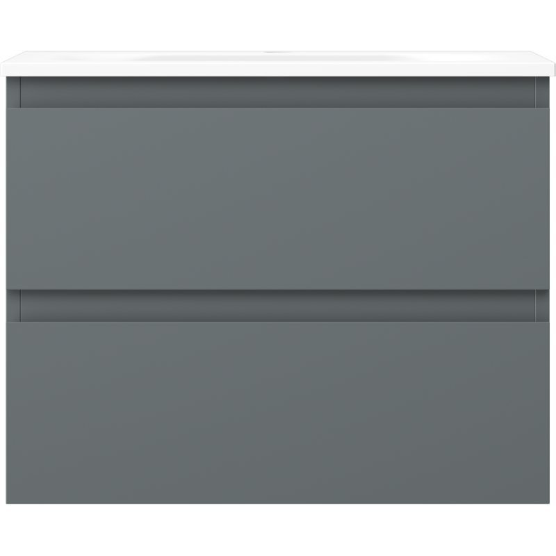 Mexen Orio armoire de salle de bain 60 cm avec lavabo Vela, 2 tiroirs, graphite mat/blanc mat - 91A10-06047-2-BFF66-W23M01