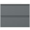 Mexen Orio badkamerkast 60 cm met wastafel Vela, 2 lades, grafiet mat/wit mat - 91A10-06047-2-BFF66-W23M01