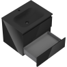Mexen Orio armario de baño 60 cm con lavabo Vela, 2 cajones, negro brillo/negro mate - 91A10-06047-2-BFF70-W23M71