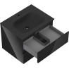 Mexen Orio 60 cm Bathroom Cabinet with Vela Sink, 2 Drawers, Black Gloss/Black Matte - 91A10-06047-2-BFF70-W23M71