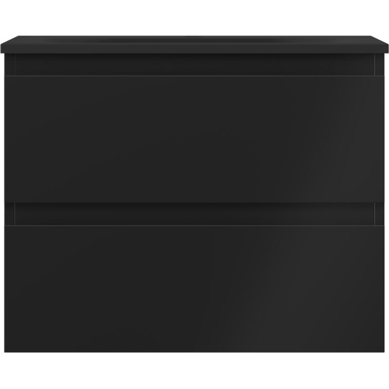 Mexen Orio armario de baño de 60 cm con lavabo Vela, 2 cajones, negro mate - 91A10-06047-2-BFF71-W23M71