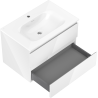 Mexen Orio mueble de baño de 70 cm con lavabo Vela, 2 cajones, blanco brillo - 91A10-07047-2-BFF00-W23M00