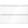 Mexen Orio Badezimmerschrank 70 cm mit Waschbecken Vela, 2 Schubladen, weiß glänzend - 91A10-07047-2-BFF00-W23M00