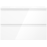 Mexen Orio badkamerkast 70 cm met wastafel Vela, 2 laden, wit glanzend - 91A10-07047-2-BFF00-W23M00