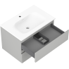Mexen Orio meuble de salle de bain 70 cm avec lavabo Vela, 2 tiroirs, gris mat/blanc mat - 91A10-07047-2-BFF62-W23M01