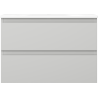 Mexen Orio bathroom cabinet 70 cm with Vela washbasin, 2 drawers, gray matte/white matte - 91A10-07047-2-BFF62-W23M01