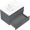 Mexen Orio Mobile da bagno 70 cm con lavabo Vela, 2 cassetti, grafite opaco/bianco opaco - 91A10-07047-2-BFF66-W23M01