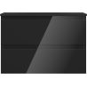 Mexen Orio badkamerkast 70 cm met wastafel Vela, 2 laden, zwart glans/zwart mat - 91A10-07047-2-BFF70-W23M71