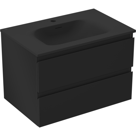 Mexen Orio 70 cm Bathroom Cabinet with Vela Sink, 2 Drawers, Black Matte - 91A10-07047-2-BFF71-W23M71