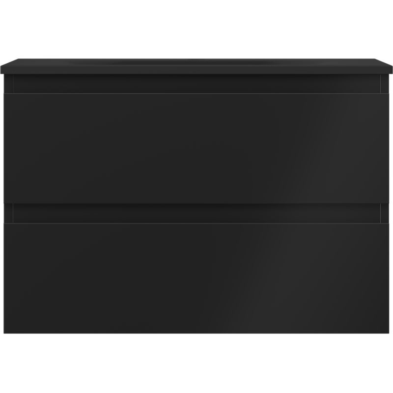 Mexen Orio 70 cm Bathroom Cabinet with Vela Sink, 2 Drawers, Black Matte - 91A10-07047-2-BFF71-W23M71