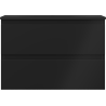 Mexen Orio vannitoakapp 70 cm koos Vela valamu, 2 sahtlit, must matt - 91A10-07047-2-BFF71-W23M71