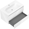Mexen Orio mueble de baño de 80 cm con lavabo Vela, 2 cajones, blanco brillante - 91A10-08047-2-BFF00-W23M00