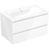 Mexen Orio mobile da bagno 80 cm con lavabo Vela, 2 cassetti, bianco lucido - 91A10-08047-2-BFF00-W23M00
