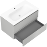 Mexen Orio meuble de salle de bains 80 cm avec lavabo Vela, 2 tiroirs, gris mat/blanc mat - 91A10-08047-2-BFF62-W23M01