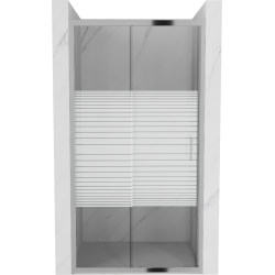 Mexen Apia drzwi prysznicowe rozsuwane 100 cm, pasy, chrom - 845-100-000-01-20