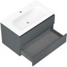 Mexen Orio armadietto da bagno 80 cm con lavabo Vela, 2 cassetti, grafite opaco/bianco opaco - 91A10-08047-2-BFF66-W23M01