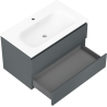 Mexen Orio badkamerkast 80 cm met wastafel Vela, 2 lades, grafiet mat/wit mat - 91A10-08047-2-BFF66-W23M01