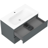 Mexen Orio badkamerkast 80 cm met wastafel Vela, 2 lades, grafiet mat/wit mat - 91A10-08047-2-BFF66-W23M01