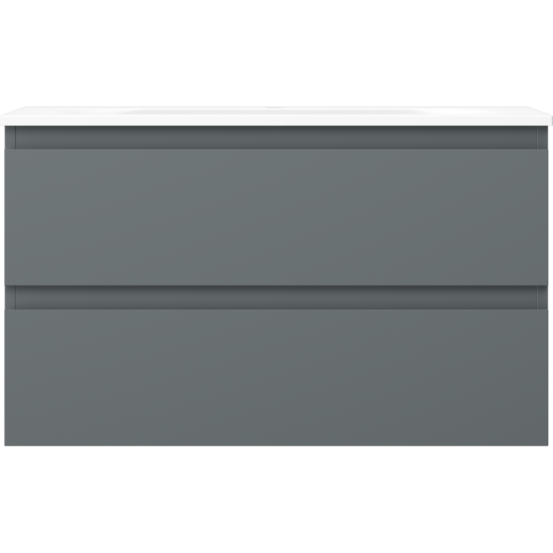 Mexen Orio badkamerkast 80 cm met wastafel Vela, 2 lades, grafiet mat/wit mat - 91A10-08047-2-BFF66-W23M01