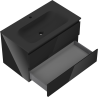 Mexen Orio 80 cm Bathroom Cabinet with Vela Sink, 2 Drawers, Black Gloss/Black Matte - 91A10-08047-2-BFF70-W23M71