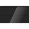 Mexen Orio Badezimmerschrank 80 cm mit Waschbecken Vela, 2 Schubladen, Schwarz Glanz/Schwarz Matt - 91A10-08047-2-BFF70-W23M71