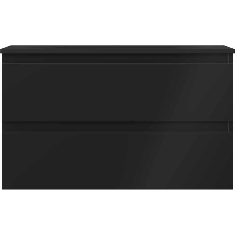 Mexen Orio mobile da bagno 80 cm con lavabo Vela, 2 cassetti, nero opaco - 91A10-08047-2-BFF71-W23M71