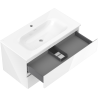 Mexen Orio meuble de salle de bain 90 cm avec lavabo Vela, 2 tiroirs, blanc brillant - 91A10-09047-2-BFF00-W23M00