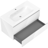 Mexen Orio gabinete de baño de 90 cm con lavabo Vela, 2 cajones, blanco brillo - 91A10-09047-2-BFF00-W23M00