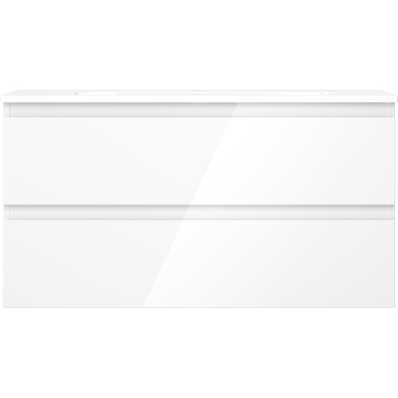 Mexen Orio meuble de salle de bains 90 cm avec lavabo Vela, 2 tiroirs, blanc brillant - 91A10-09047-2-BFF00-W23M00