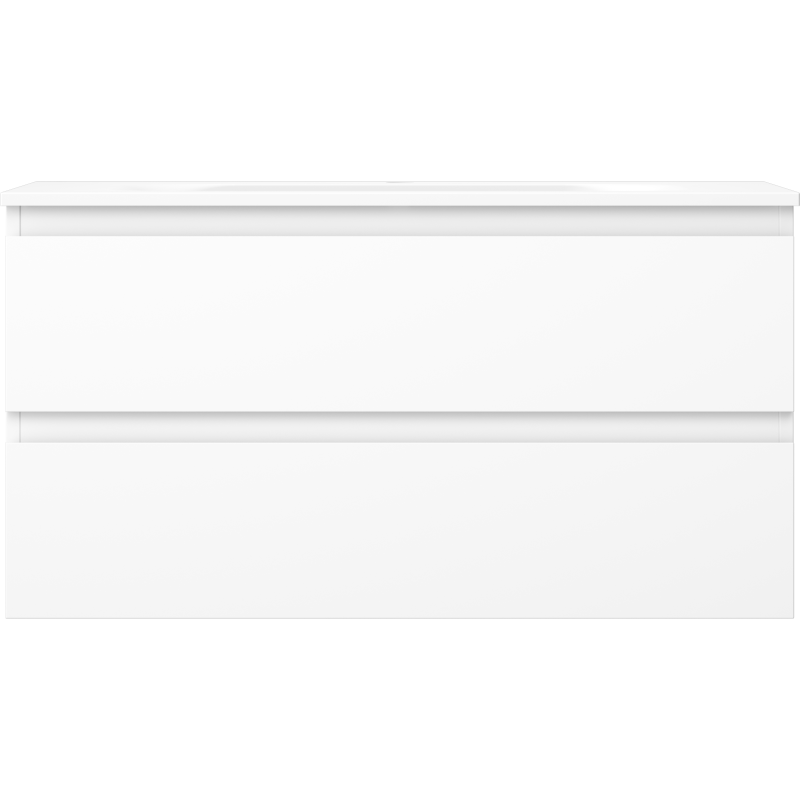 Mexen Orio badkamerkast 90 cm met wastafel Vela, 2 lades, wit mat - 91A10-09047-2-BFF01-W23M01