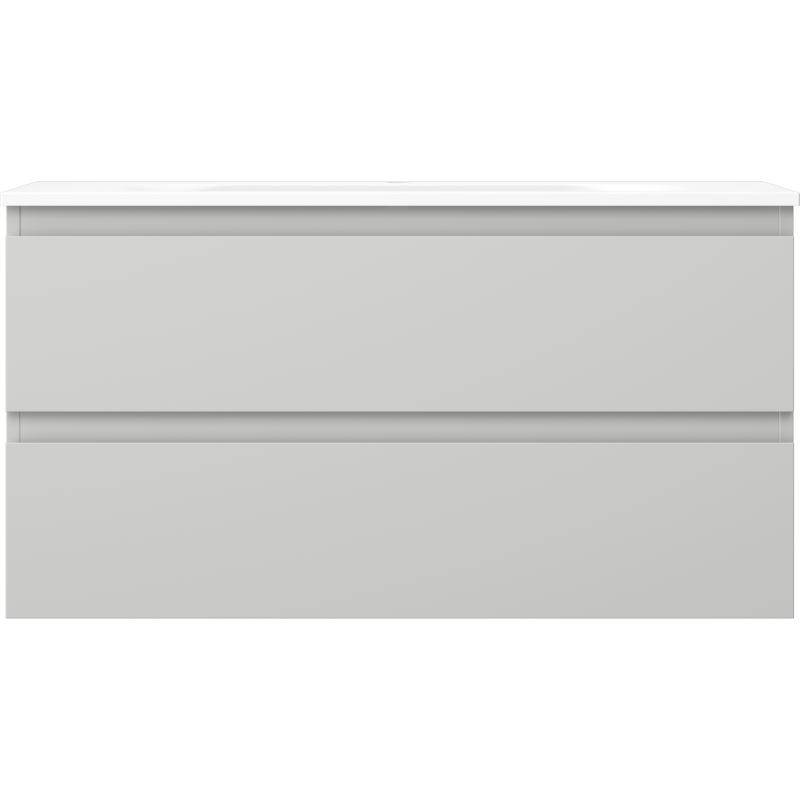 Mexen Orio bathroom cabinet 90 cm with Vela washbasin, 2 drawers, grey matte/white matte - 91A10-09047-2-BFF62-W23M01