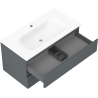 Mexen Orio mueble de baño 90 cm con lavabo Vela, 2 cajones, grafito mate/blanco mate - 91A10-09047-2-BFF66-W23M01