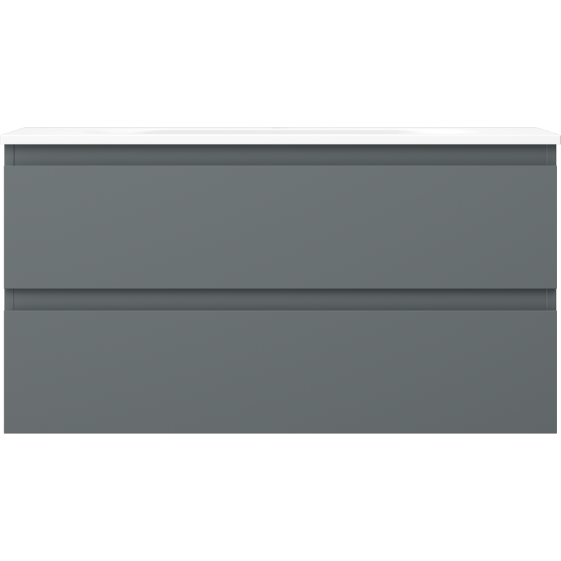 Mexen Orio badkamerkast 90 cm met wastafel Vela, 2 lades, grafiet mat/wit mat - 91A10-09047-2-BFF66-W23M01