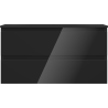 Mexen Orio 90 cm bathroom cabinet with Vela sink, 2 drawers, black gloss/black matte - 91A10-09047-2-BFF70-W23M71