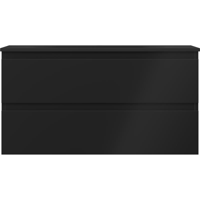 Mexen Orio Bathroom Cabinet 90 cm with Vela Sink, 2 Drawers, Black Matt - 91A10-09047-2-BFF71-W23M71