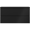 Mexen Orio meuble de salle de bain 90 cm avec vasque Vela, 2 tiroirs, noir mat - 91A10-09047-2-BFF71-W23M71