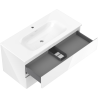Mexen Orio Bathroom Cabinet 100 cm with Vela Sink, 2 Drawers, White Gloss - 91A10-10047-2-BFF00-W23M00