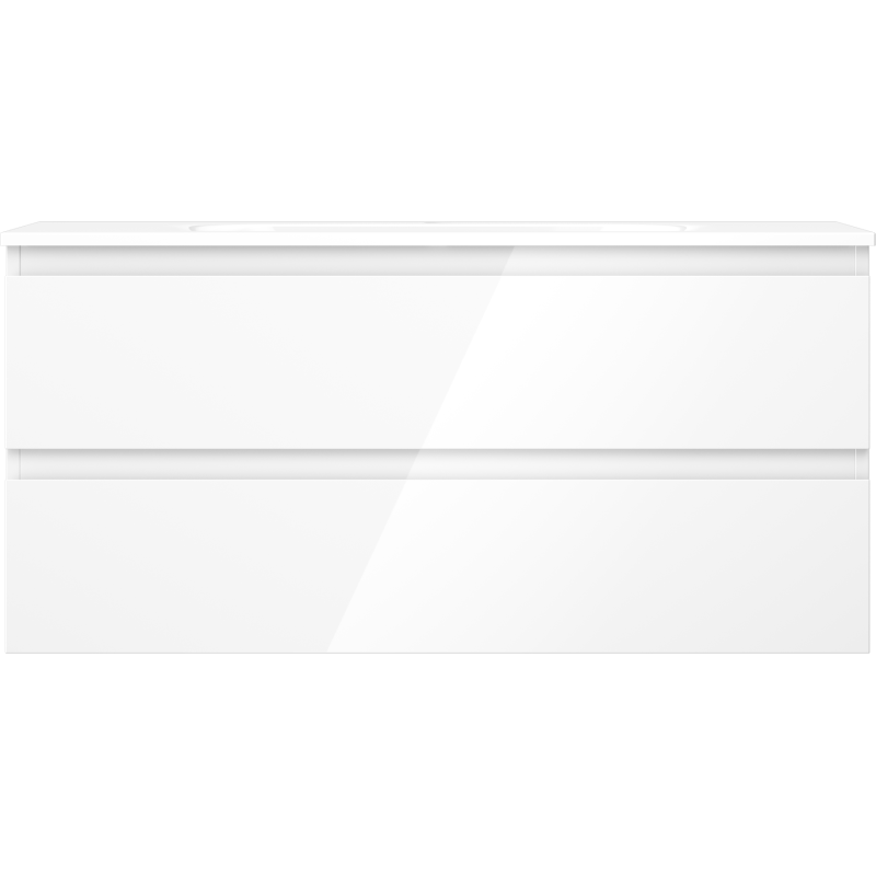 Mexen Orio mueble de baño de 100 cm con lavabo Vela, 2 cajones, blanco brillo - 91A10-10047-2-BFF00-W23M00