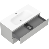 Mexen Orio gabinete de baño de 100 cm con lavabo Vela, 2 cajones, gris mate/blanco mate - 91A10-10047-2-BFF62-W23M01