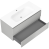 Mexen Orio bathroom cabinet 100 cm with Vela washbasin, 2 drawers, grey matte/white matte - 91A10-10047-2-BFF62-W23M01
