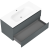 Mexen Orio mobile bagno 100 cm con lavabo Vela, 2 cassetti, grafite opaco/bianco opaco - 91A10-10047-2-BFF66-W23M01
