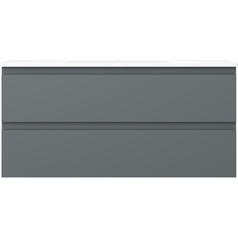 Mexen Orio gabinete de baño 100 cm con lavabo Vela, 2 cajones, grafito mate/blanco mate - 91A10-10047-2-BFF66-W23M01