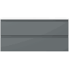 Mexen Orio 100 cm Bathroom Cabinet with Vela Sink, 2 Drawers, Matte Graphite/Matte White - 91A10-10047-2-BFF66-W23M01