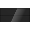 Mexen Orio bathroom cabinet 100 cm with Vela sink, 2 drawers, black gloss/matte black - 91A10-10047-2-BFF70-W23M71