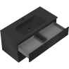 Mexen Orio mueble de baño 100 cm con lavabo Vela, 2 cajones, negro mate - 91A10-10047-2-BFF71-W23M71